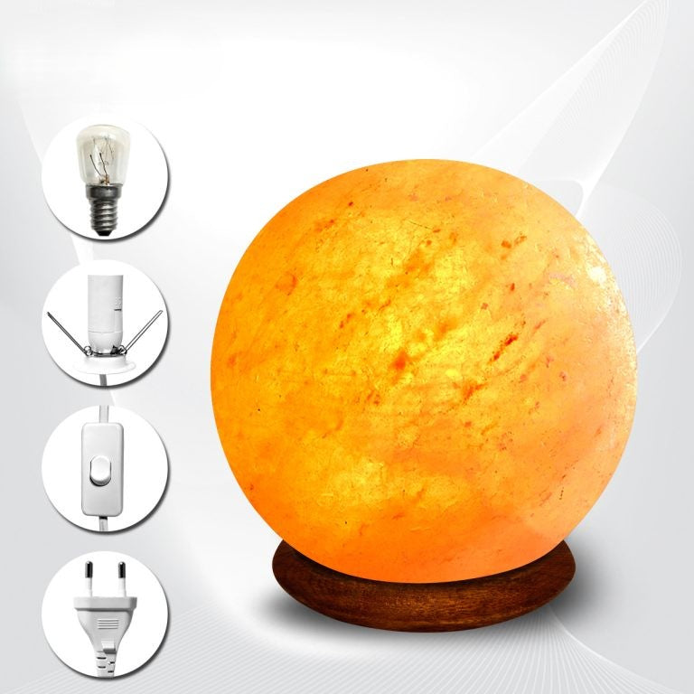 Decorative and Natural Air Purifier Ball Shape Salt Lamp