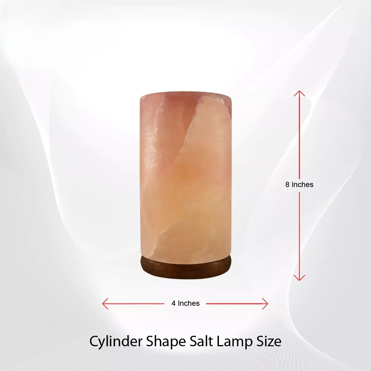 Cylinder Shape Lamp with Himalayan Crystal Rock Salt