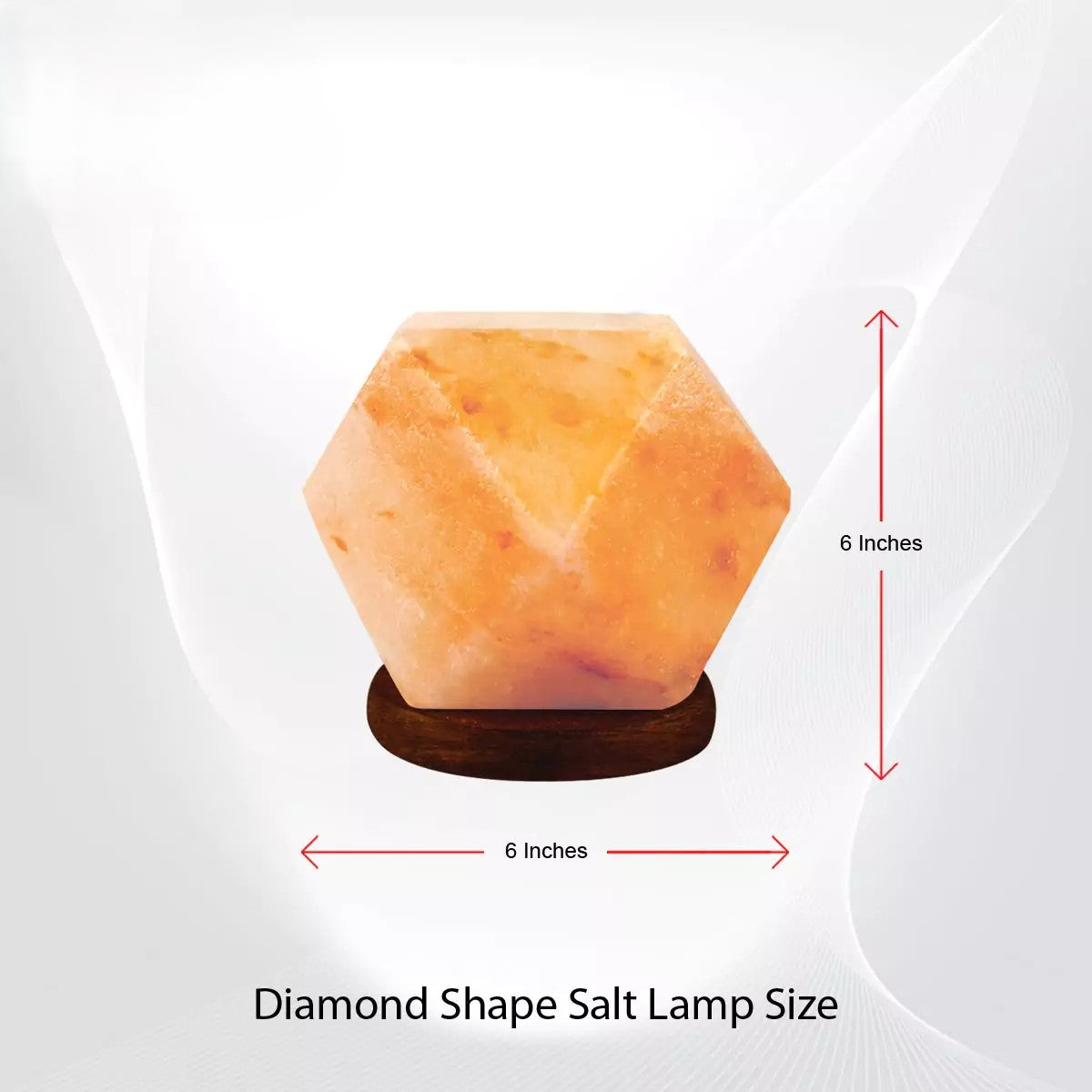 100% Pure Himalayan Diamond Shape Crystal Salt Lamp