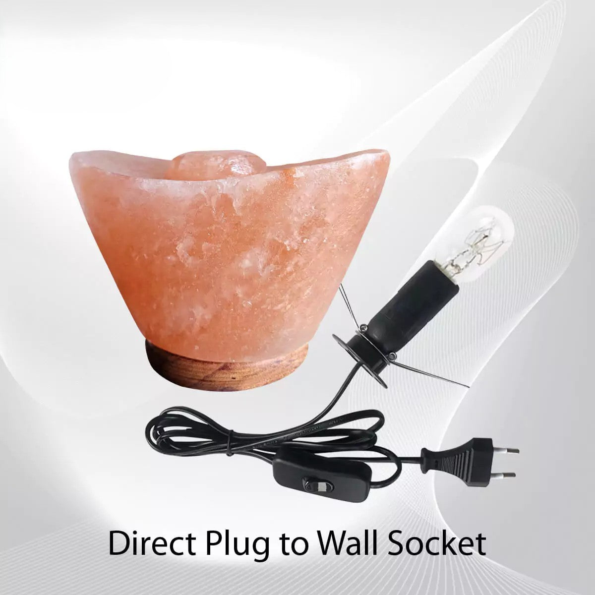 Natural Himalayan Pink Salt Lamp Unique Ingot Shape